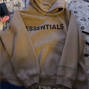 Good Essentials fear of god tan hoodie